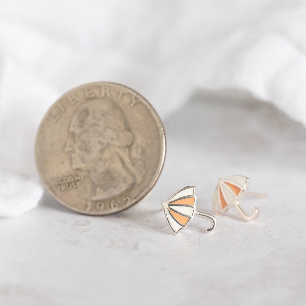 Mini Umbrella Studs (S925) - Only 1 left! - Picture 7 of 7